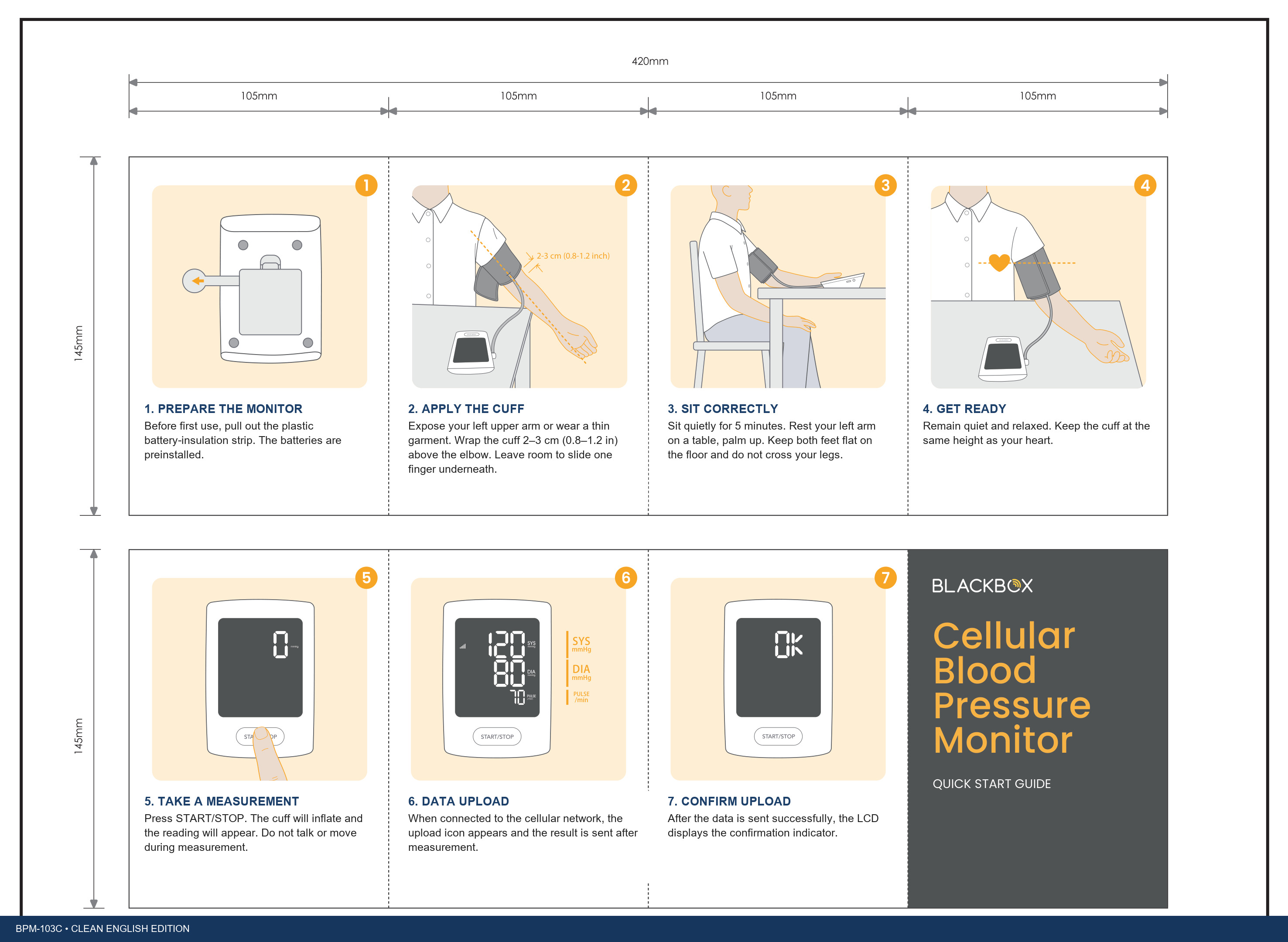 BPM-103C quick-start guide panel